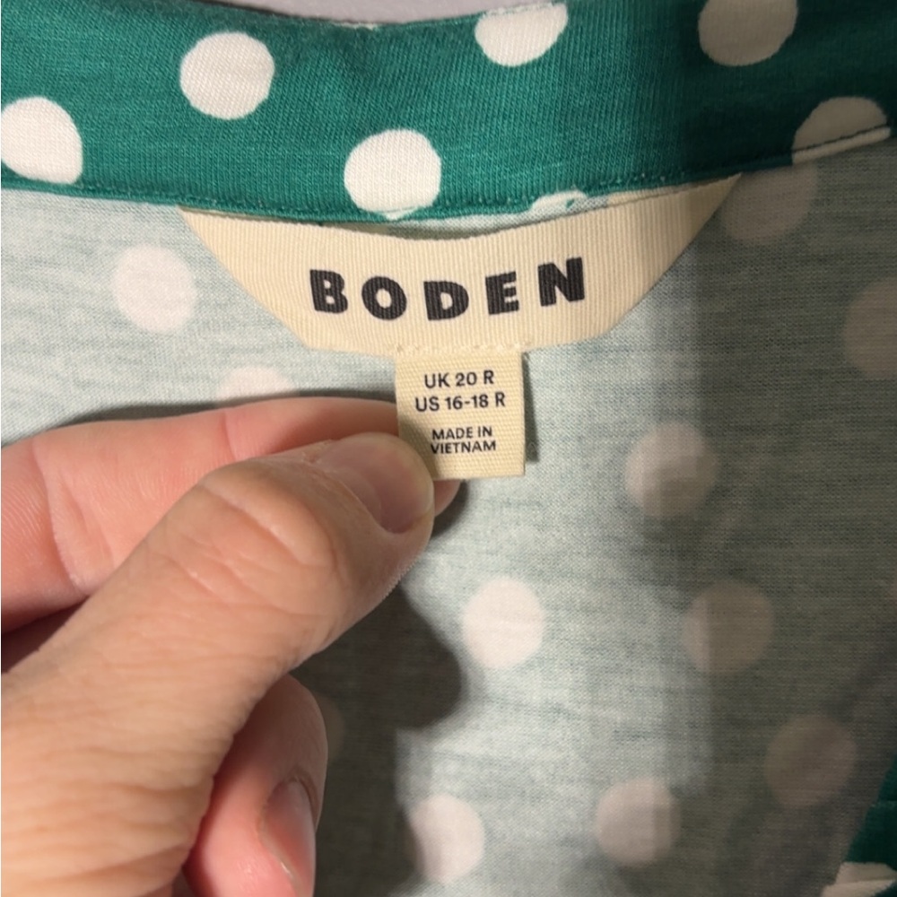 Boden Nicola Jersey Tea Dress in Painted Dot Size 16 - Picture 3 of 4